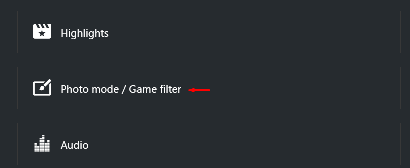 Find the photo editor settings menu