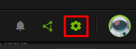 Open the settings menu