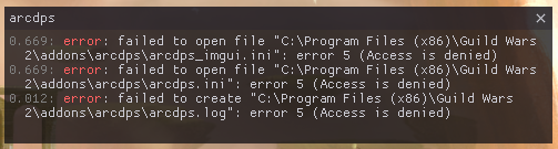 Error message screenshot